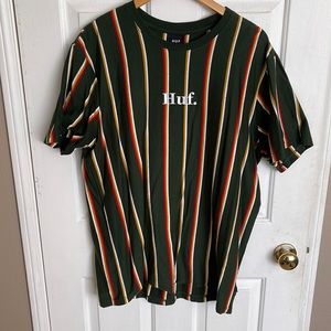 HUF Green with Stripe XL T Shirt
